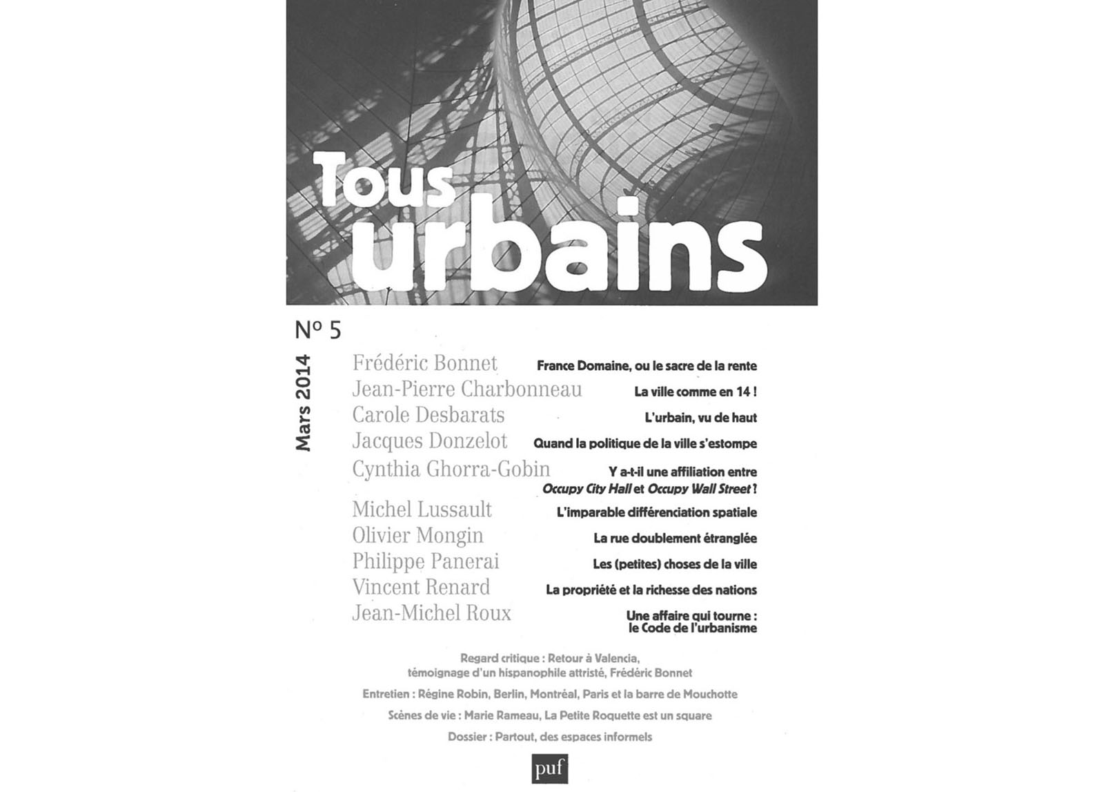 le numéro 5 de Tous Urbains est en kiosque