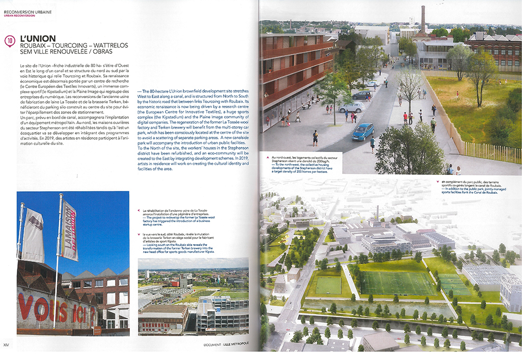 article dans AMC Mars 2019 n°276 – ZAC de l’Union – reconversion urbaine