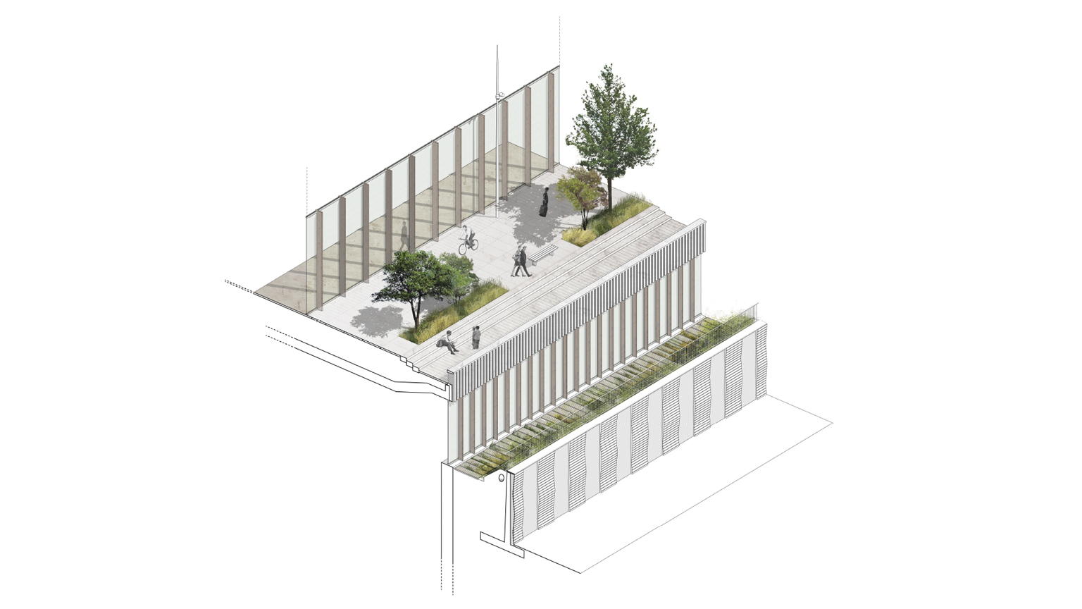 Réalisation des espaces publics et des ouvrages de génie civil autour de la gare des Groues