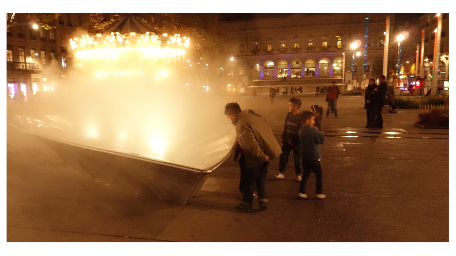 La fontaine de la Place Hôtel de Ville de Saint-Etienne