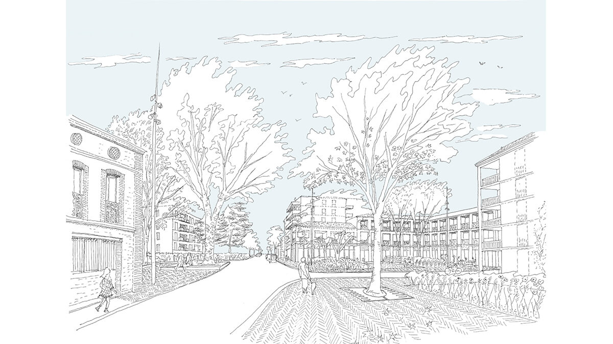 Place des Trois Cocus, quartier Trois Cocus